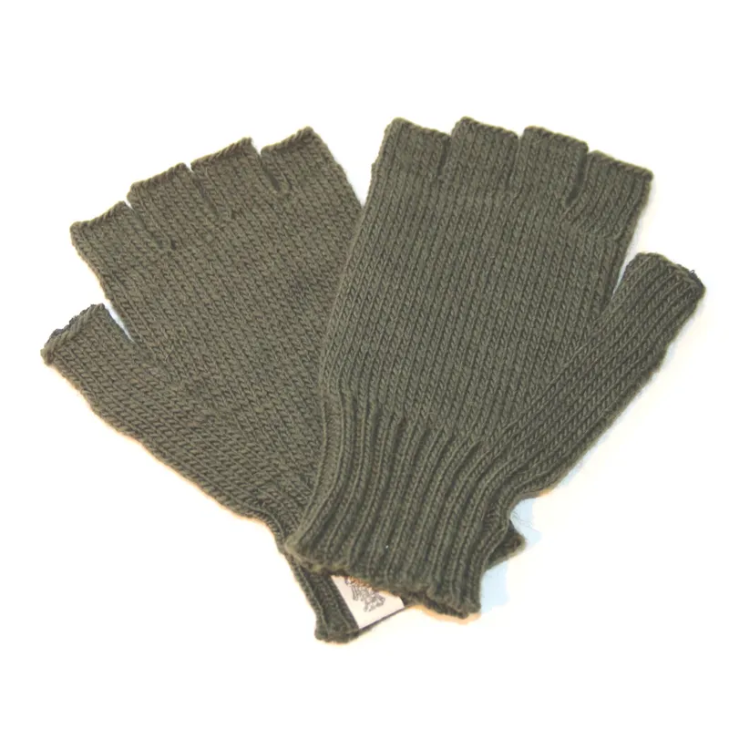 Striped and Solid Fingerless Gloves