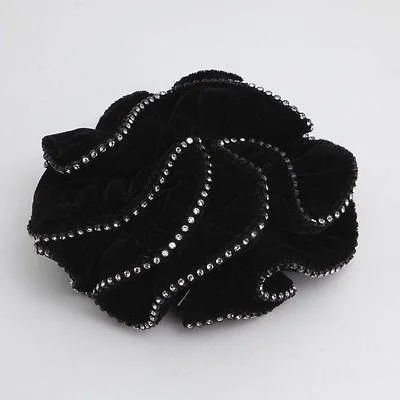 Swarovski Crystal Rhinestone Silk Velvet Satin Luxury Hair Ties Scrunchies