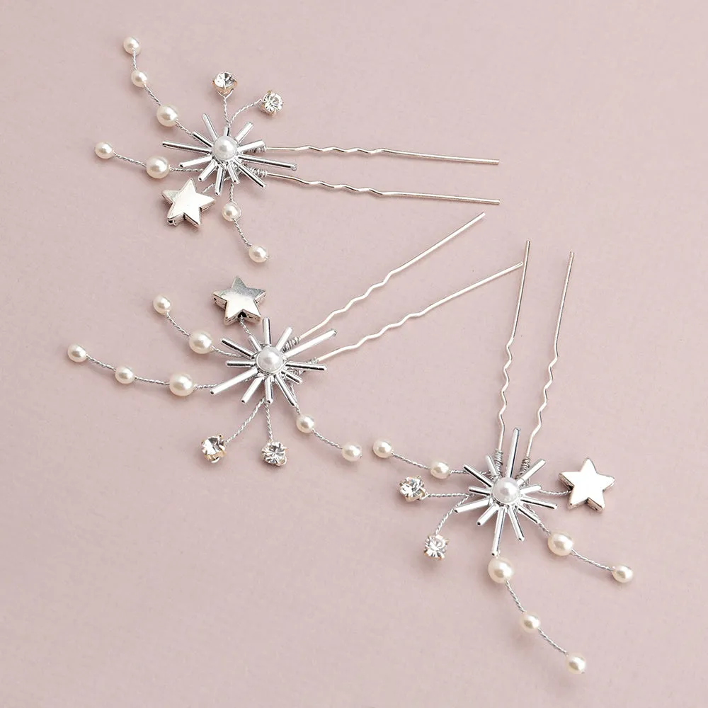 Syrius Bridal Hair Pins, Set of 3