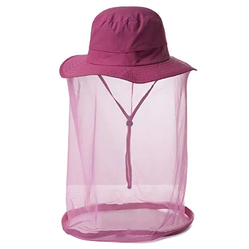 UV50 Protection Waterproof Fishing Hat With Mosquito Net for Hiking Camping