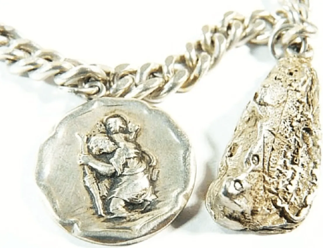 Vintage Gibraltar Silver Charm Bracelet 1966 Gibraltar Souvenir Bracelet