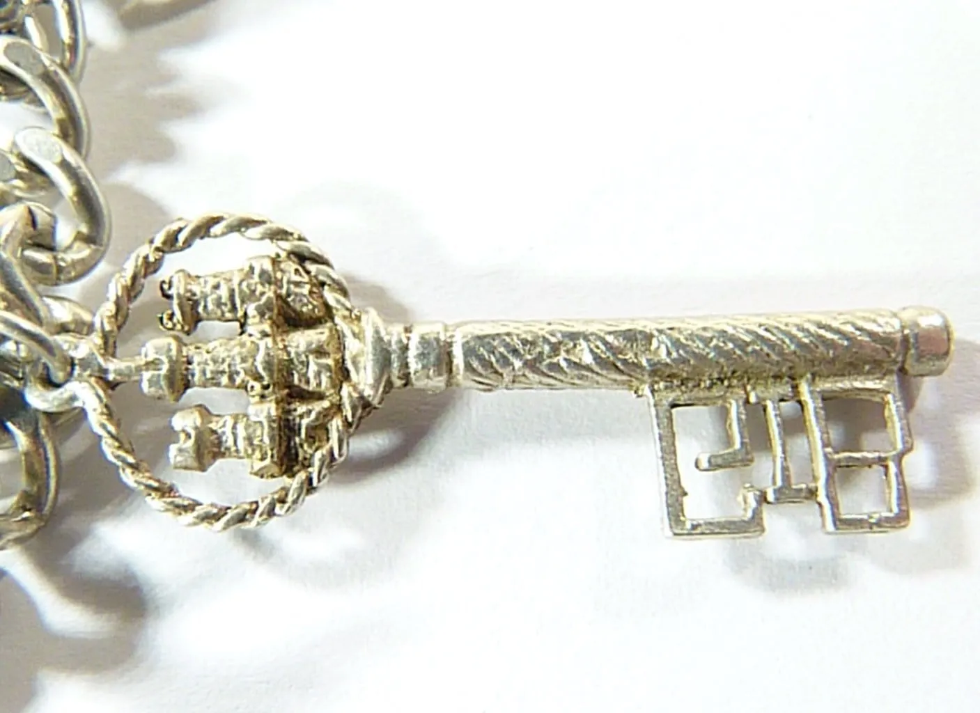 Vintage Gibraltar Silver Charm Bracelet 1966 Gibraltar Souvenir Bracelet