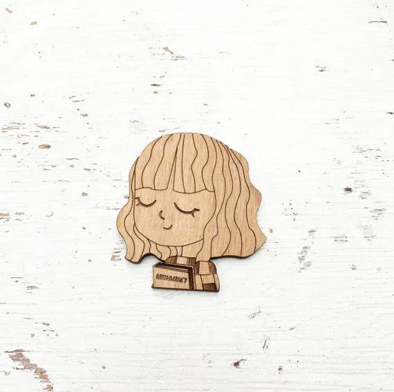 Wooden Brooches