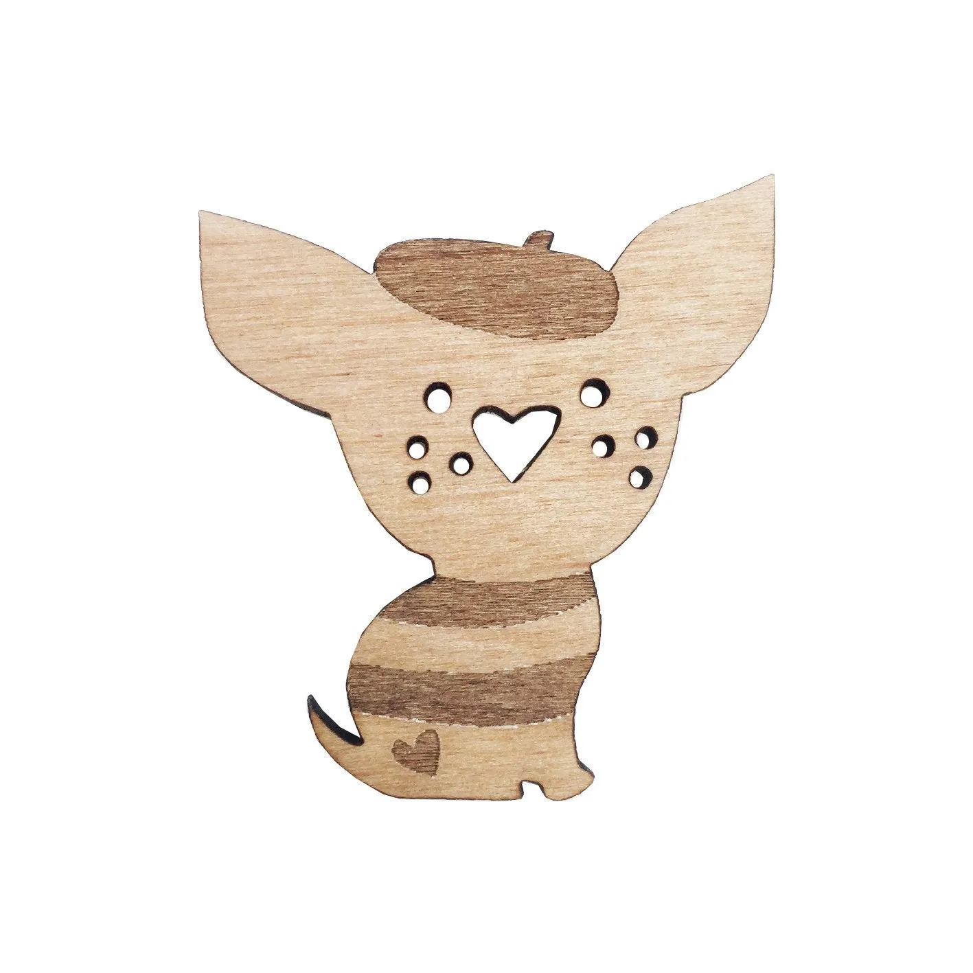 Wooden Brooches