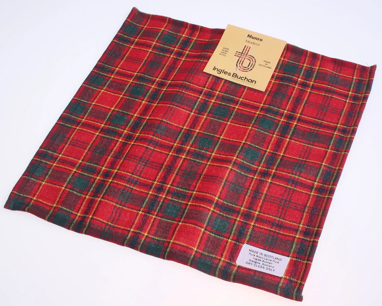 Wool Tartan Pocket Square in Munro Modern Tartan